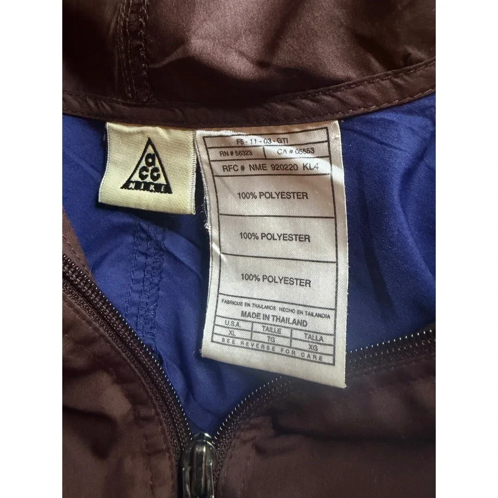 Nike ACG Vintage Anorak Windbreaker‎ Mens XL Half Zip Hooded Pullover Colorblock